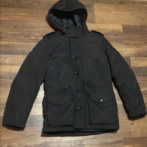 Tommy Hilfiger Men’s Poly Twill Mid-Length Hooded Parka - Medium